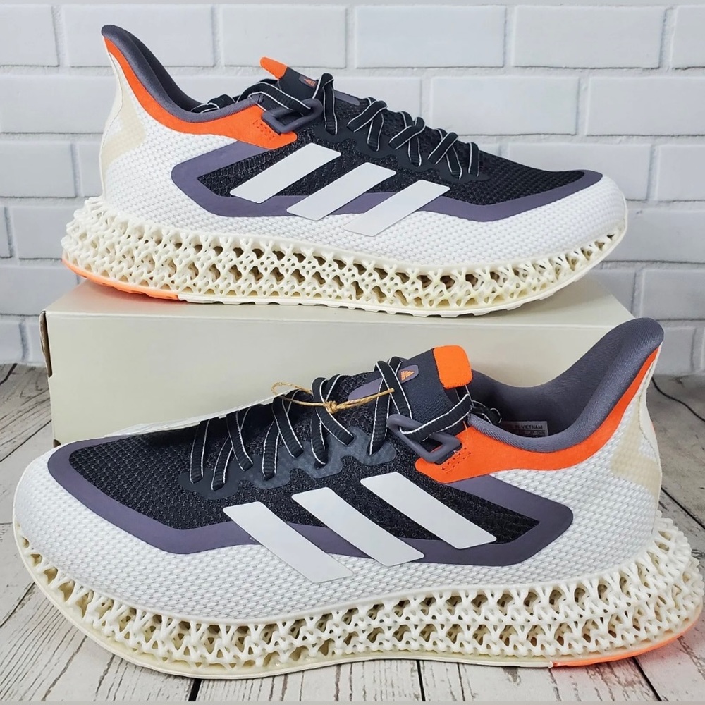 Adidas 4DFWD 2 Carbon Cloud White GX9250 Men's Running Shoe Black Orange